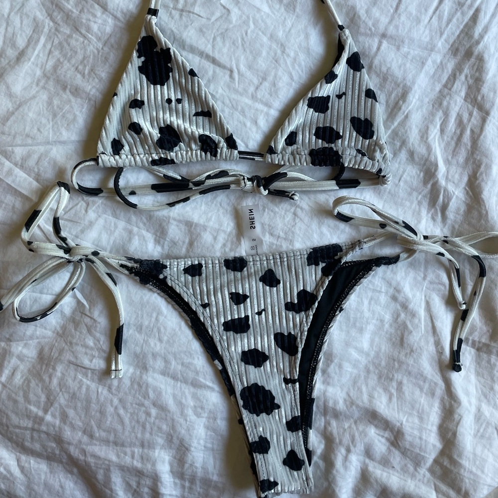Velvet Cow Print Bikini